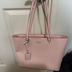 kate spade Pale Pink Leather Tote with Hanging ID Tag